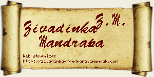 Živadinka Mandrapa vizit kartica
